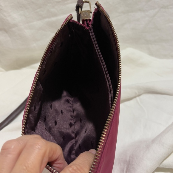 Kate Spade NY Pink Triple Gusset Nylon/Leather Crossbody bag 9.5 X 4 X 7 NWOT - Picture 10 of 16